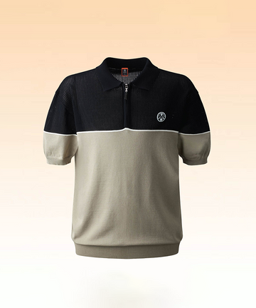 Men's Non-Clingy Perforated Cooling Half-Zip Knit - 3 Colors
