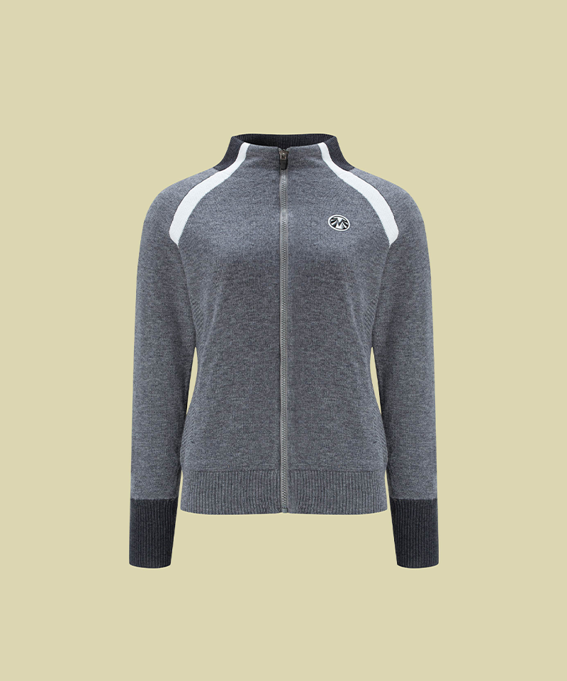 Cashmere Windbreaker Knit - Gray