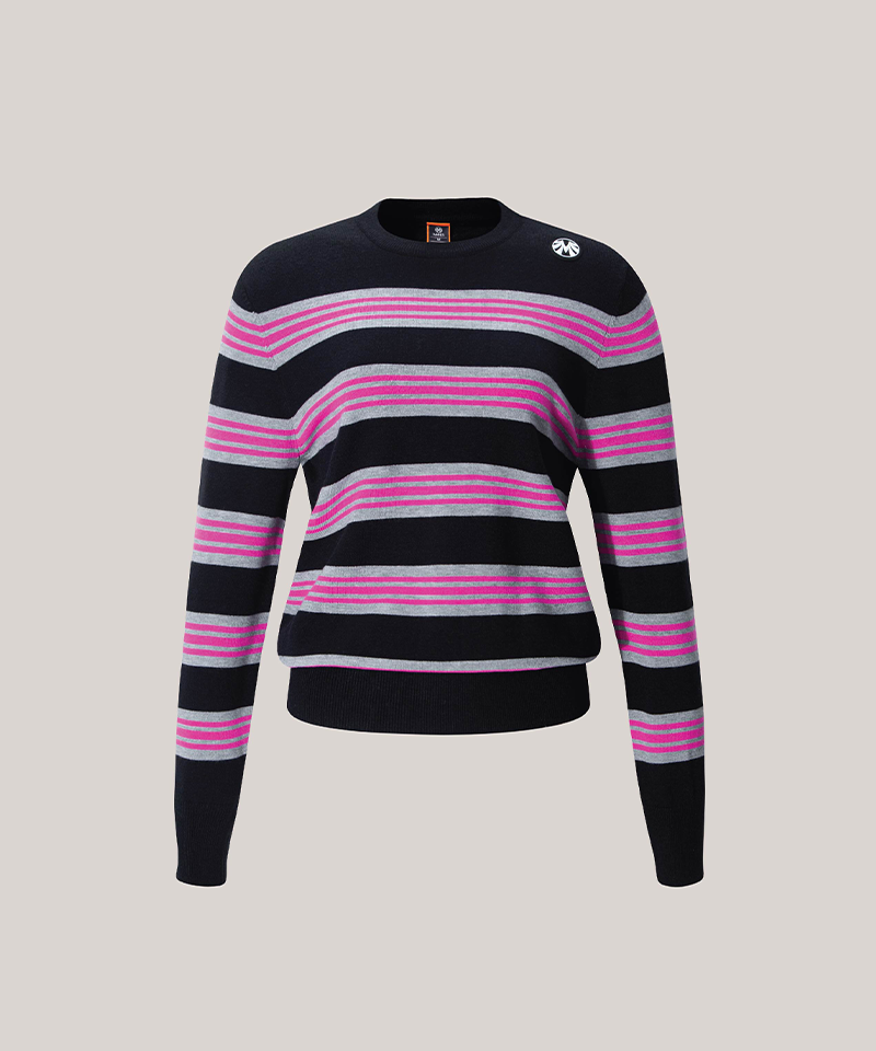 Striped Wool Knit - Black/Pink