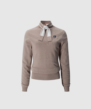 Women's Cashmere Windproof Short-Neck Tight Knit - Beige