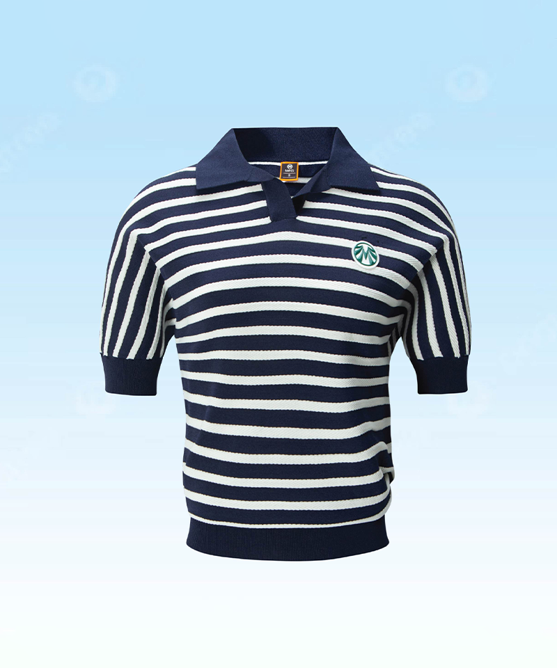 Women's Cooling Yarn Batwing Collar Knit - Navy