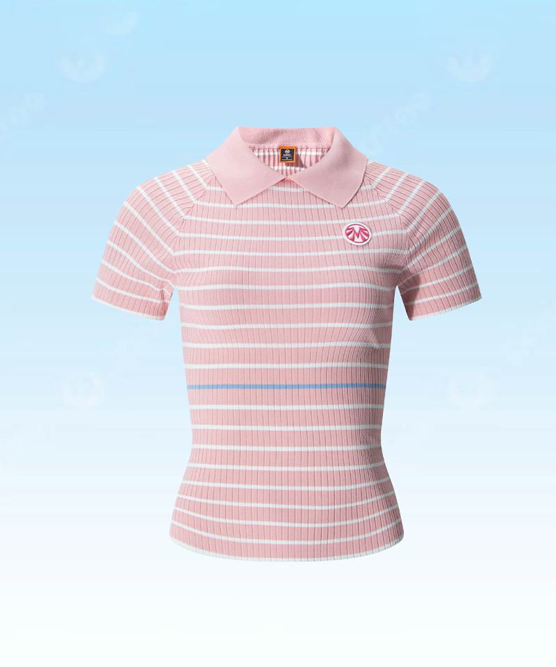 Women's Cooling Yarn Batwing Collar Knit -  Indie Pink