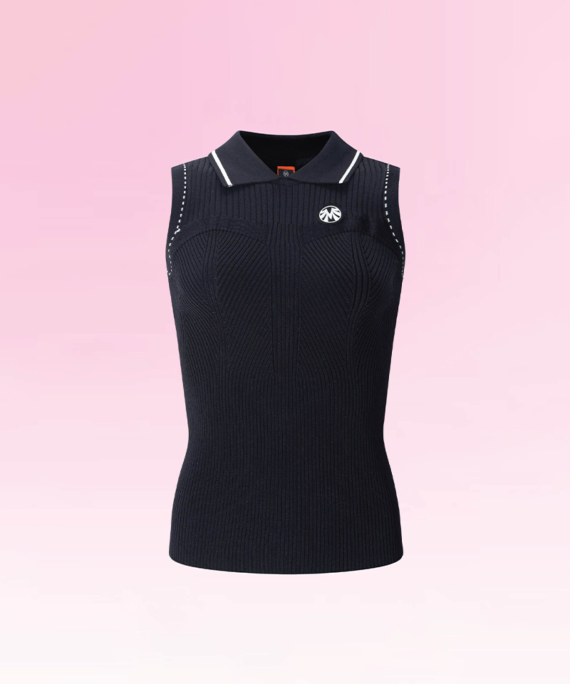 Women's Bust-Up Cooling Ribbed Knit - Black