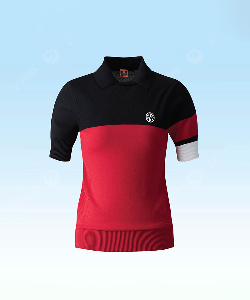 Women's Cool Perforated Cooling Knit Top- Black