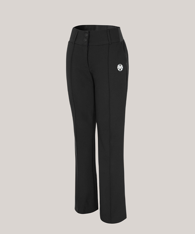 Saint Signature Black Label Wide Banding Semi-Straight Fit Pintuck Pants - Black