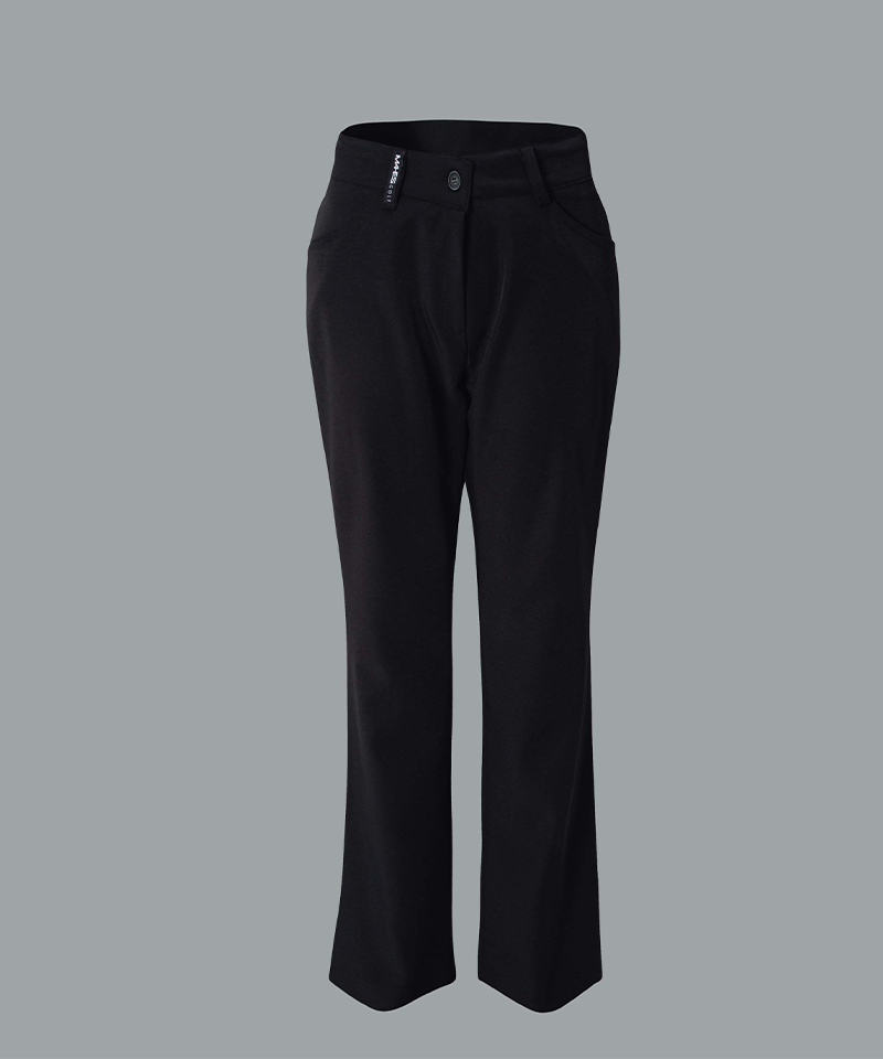 Black Label UV Blocking Non See Through Slim Bootcut Pants - Black