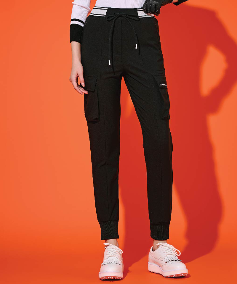 High Performance Hyperspan Cargo Pocket Jogger Pants - Black