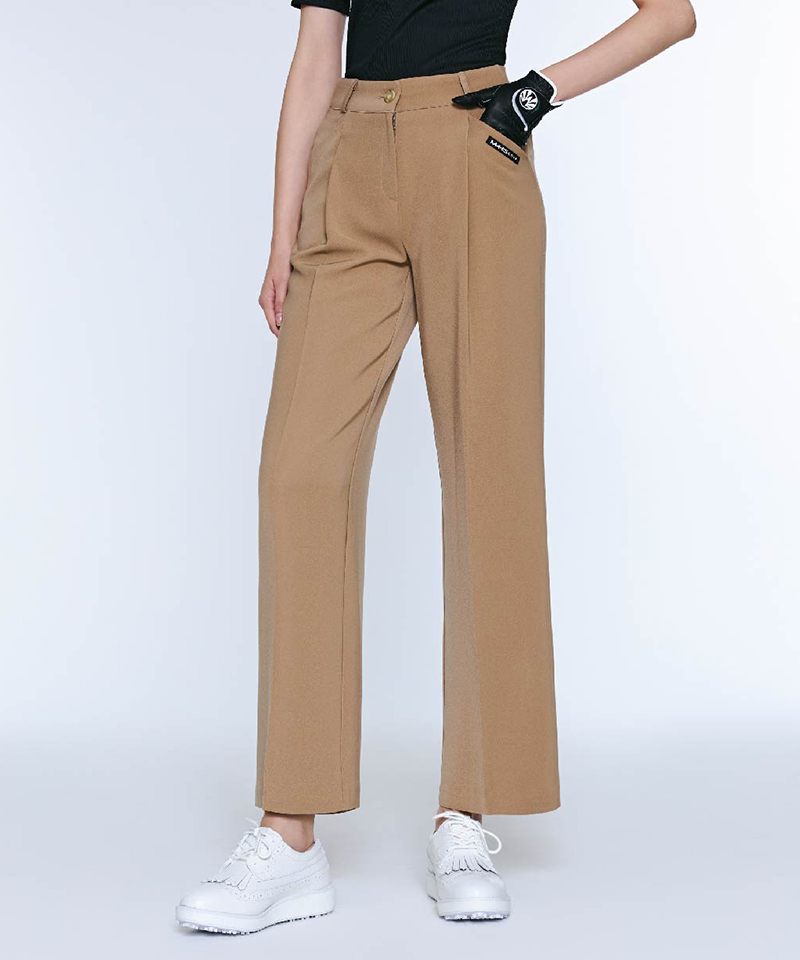 Semi Wide Fit Everywear Pants - Beige