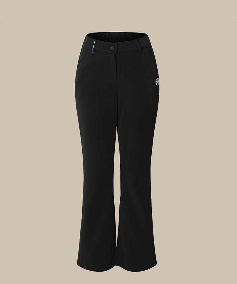 Jersey Spandex Bootcut Pants - Black