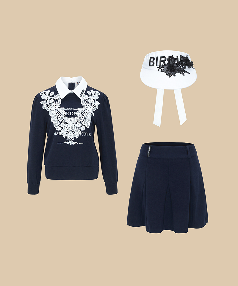 Mahes Orange Label Girlish MTM Coordination Set (Top+Skirt+Visor)