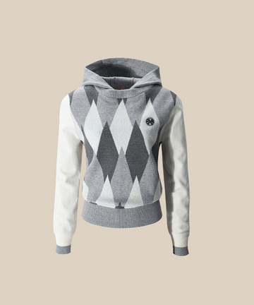 Women's Cashmere Windproof Hoodie - M/Grey