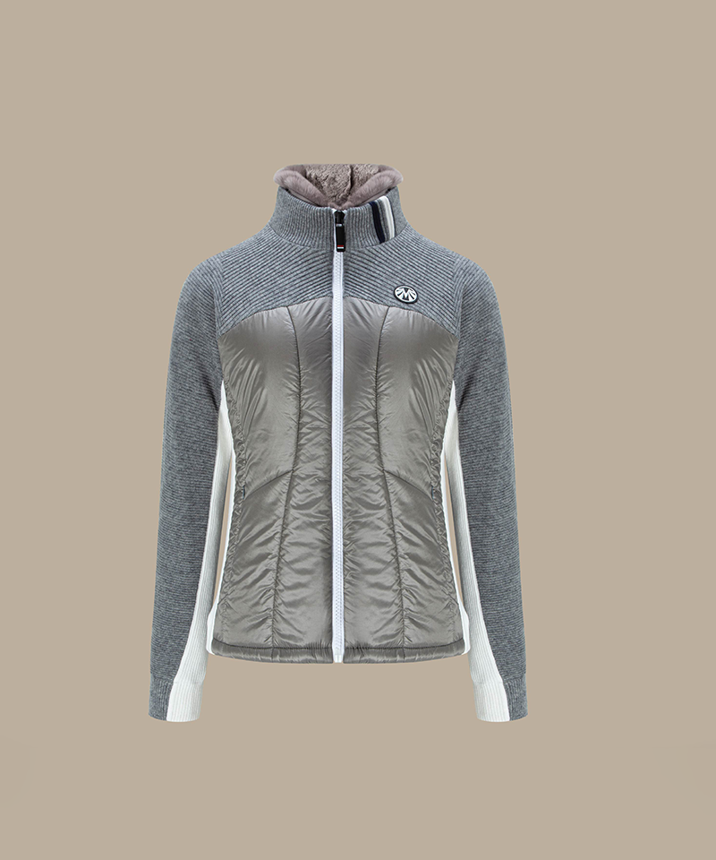 Swing Knit Padded Jacket - Gray