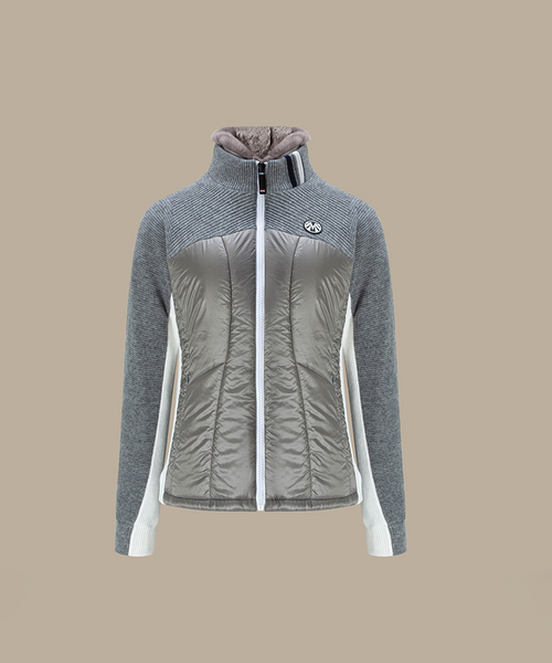 Swing Knit Padded Jacket - Gray