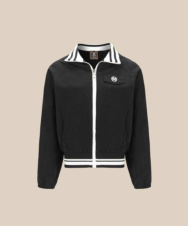Span Wind Blue Jacket - Black