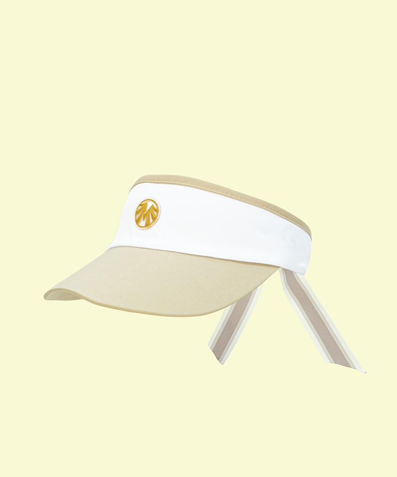 Gold Label Wide Brim Color Ribbon Sun Cap - 2 Colors