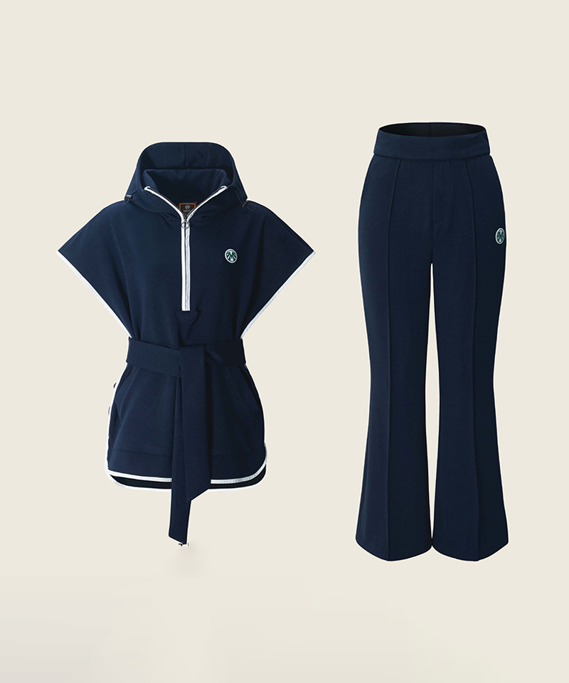 Mahes Golf Green Label Saint Royal Gaori Fit Long Hooded Vest Set (Top+Pants)