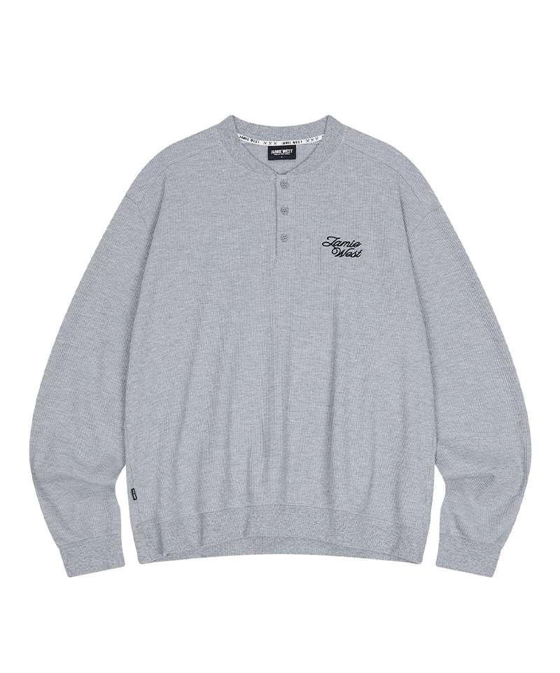 Jamie West Henley Neck Waffle MTM - Gray
