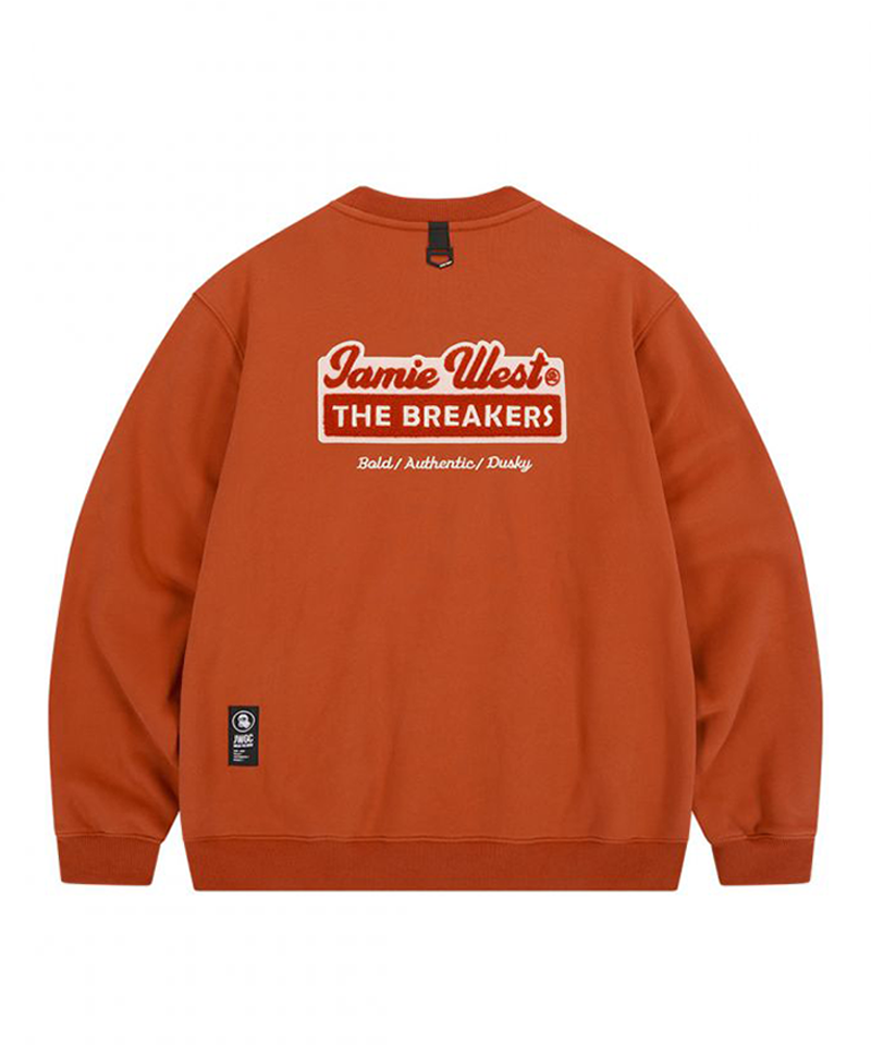 Jamie West Boucle Applique Brushed Sweatshirts - Orange