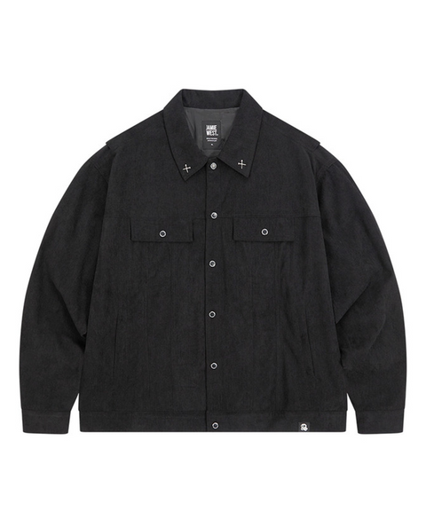 Jamie West Corduroy Trucker Jacket - Black