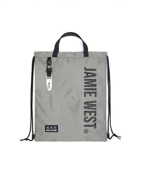 Jamie West Draw String Bag - Grey