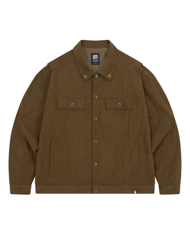 Jamie West Corduroy Trucker Jacket - Brown