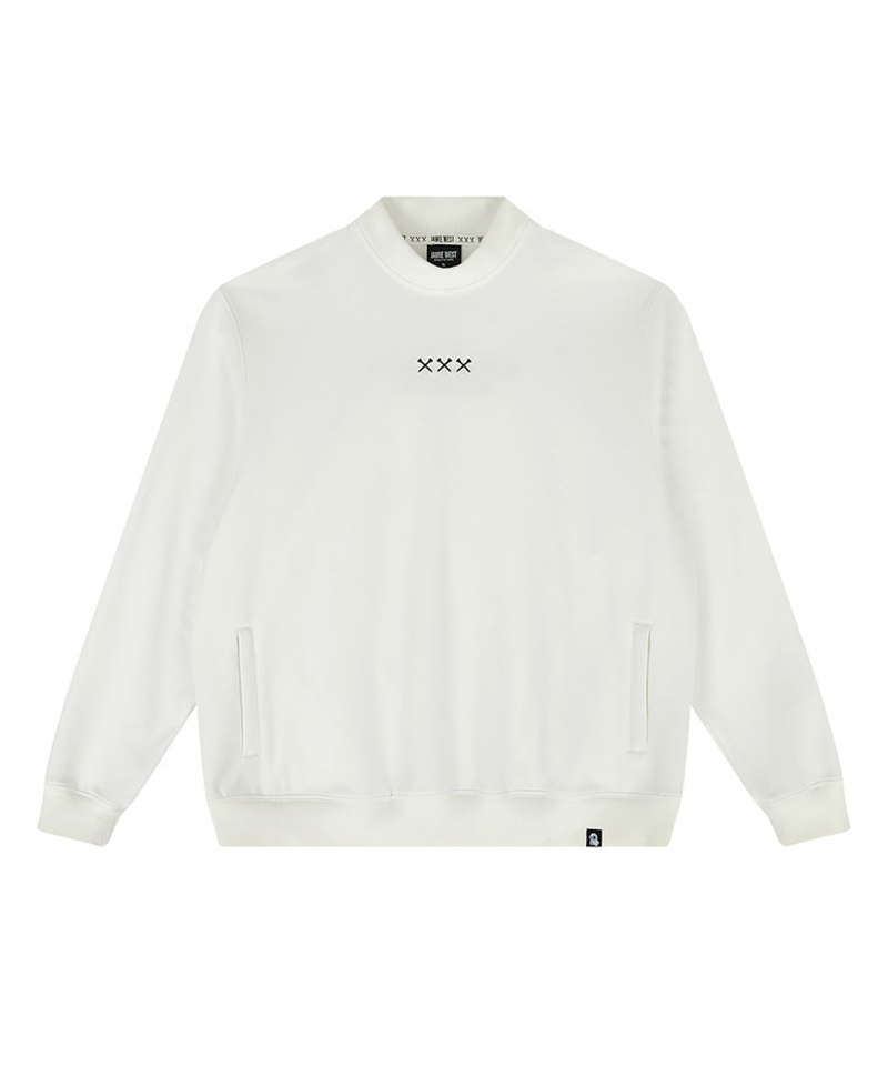 Jamie West Gorden Mockneck Pocket Sweatshirts - White