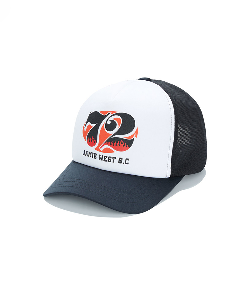 Jamie West No.72 Retro Meshcap - White