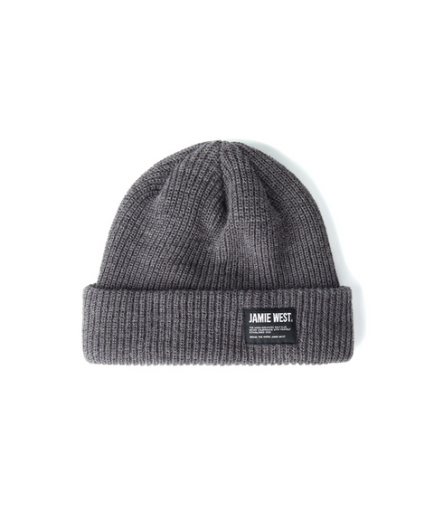 Jamie West Label Point Beanie - Charcoal