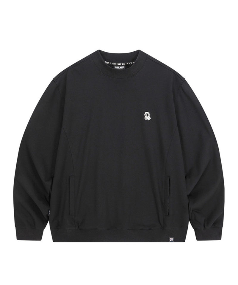 Jamie West Nick Mock-Neck Sweatshirts - Black