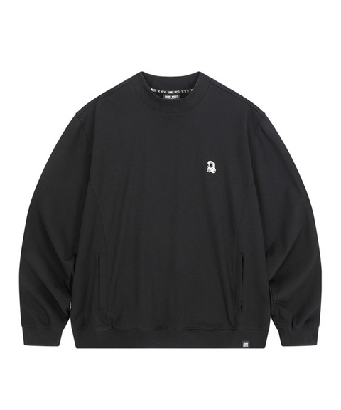 Jamie West Nick Mock-Neck Sweatshirts - Black