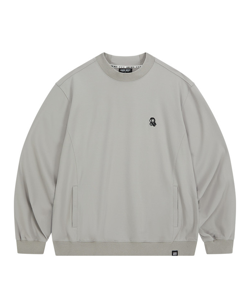 Jamie West Nick Mock-Neck Sweatshirts - Grey