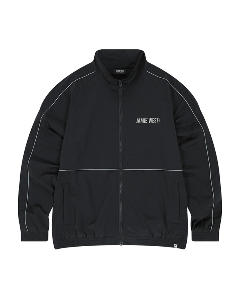Jamie West No.9 High-Neck Packable Windbreaker - Black