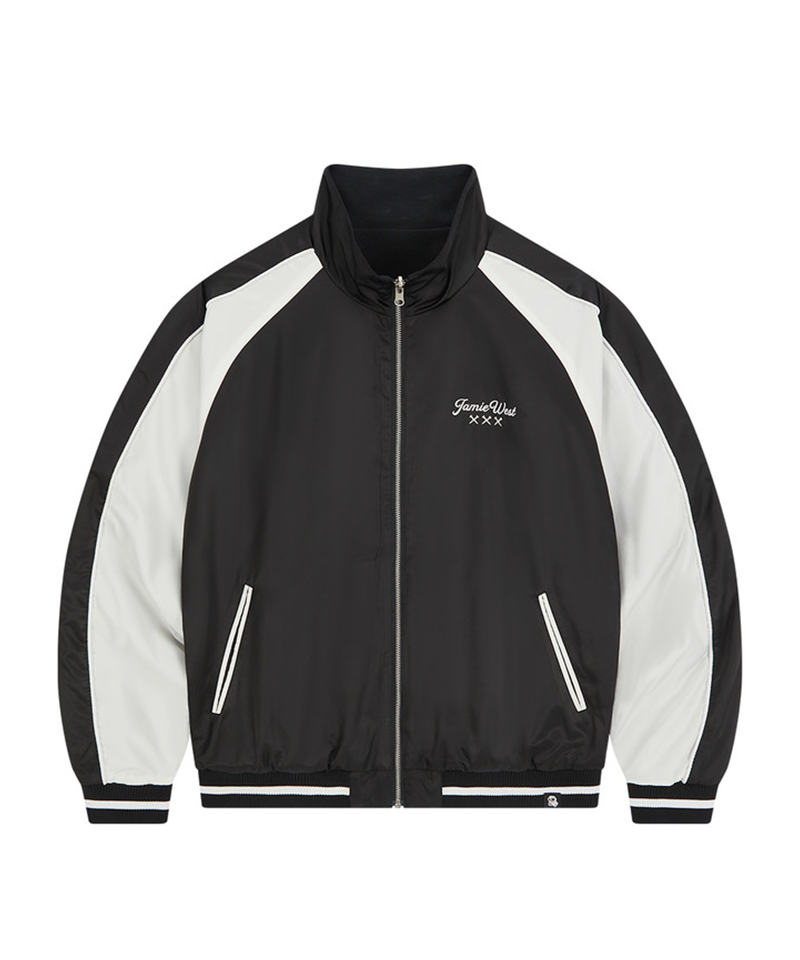 Jamie West Reversible Highneck Souvenir Jacket - Black