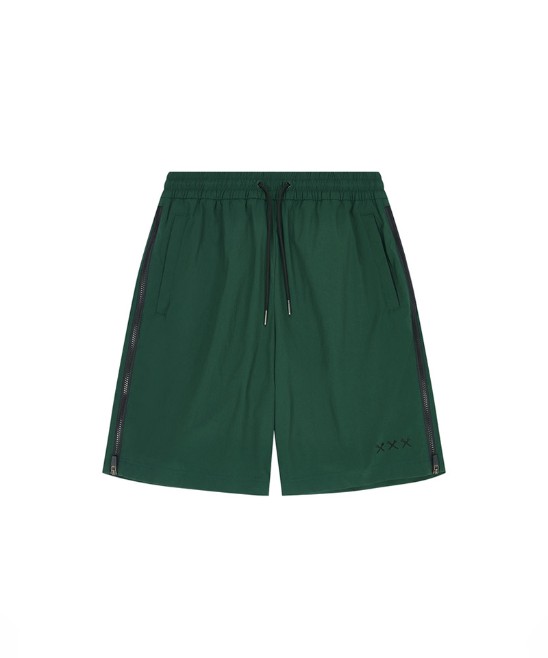 Jamie West Side Ventilation Zip-Up Shorts - Green