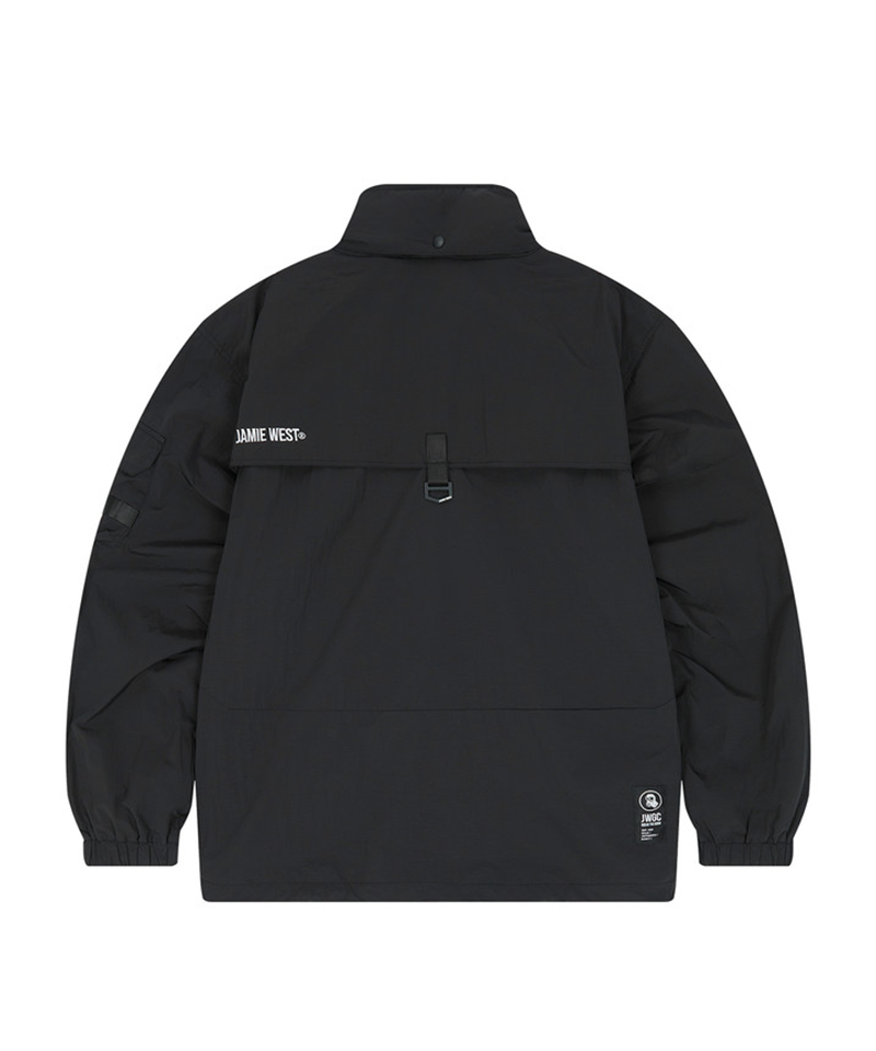 Jamie West Tactical Hidden Hood Packable Anorak - Black