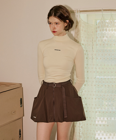 KANDINI Balloon Wind Skirt - Brown