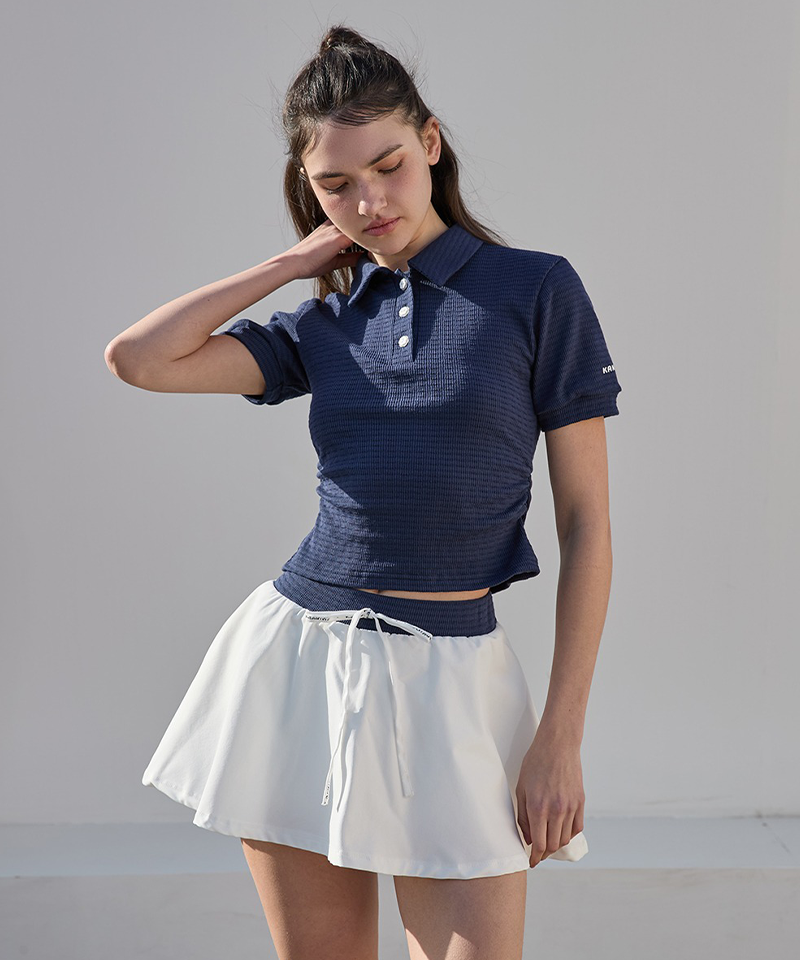 KANDINI Flared Mini Golf Skirt - White