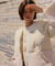 KANDINI Goose Down Wool-Blend Panel Jacket - Cream