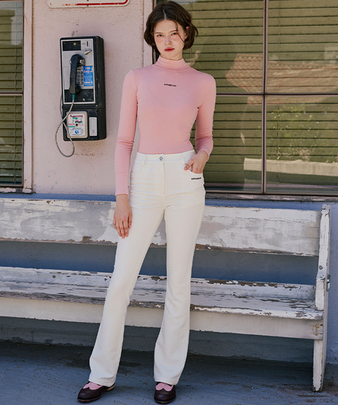 KANDINI Signature Semi-bootcut Pants - Cream