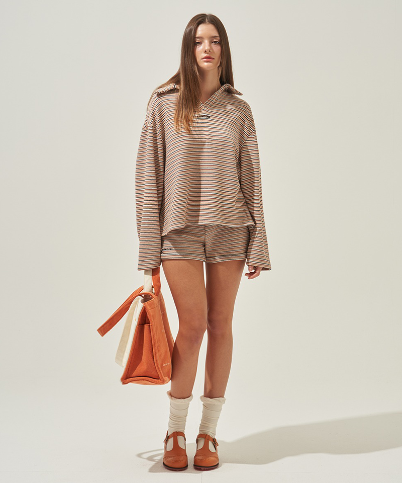 KANDINI Striped Knit Set-up - Brown