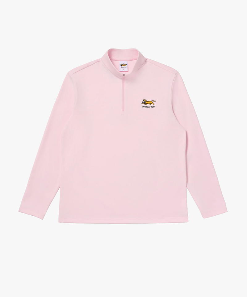 MCC Men's Half Zip Up T-Shirt - Pink