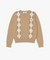 MCC Women's Argyle Crew Neck Sweater - Beige