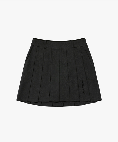 MCC Women's Essential Pleats Skirt - Charcoal Grey