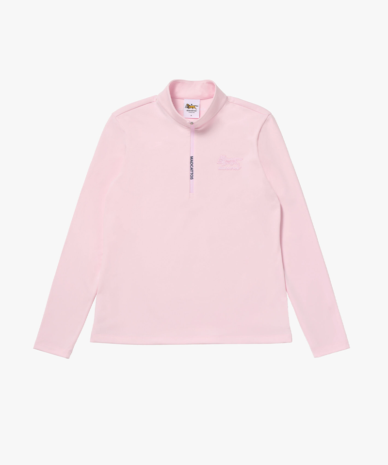 MCC Women's Half Zip Up T-shirt - Pink