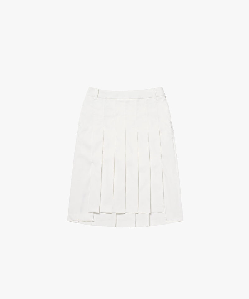 MCC Women's Long Pleats Skirt - Off White