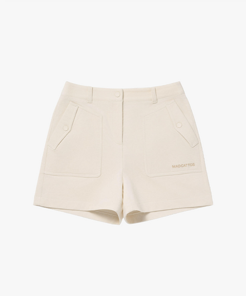 MCC Women's Out Pocket Corduroy Half Pants - Off White