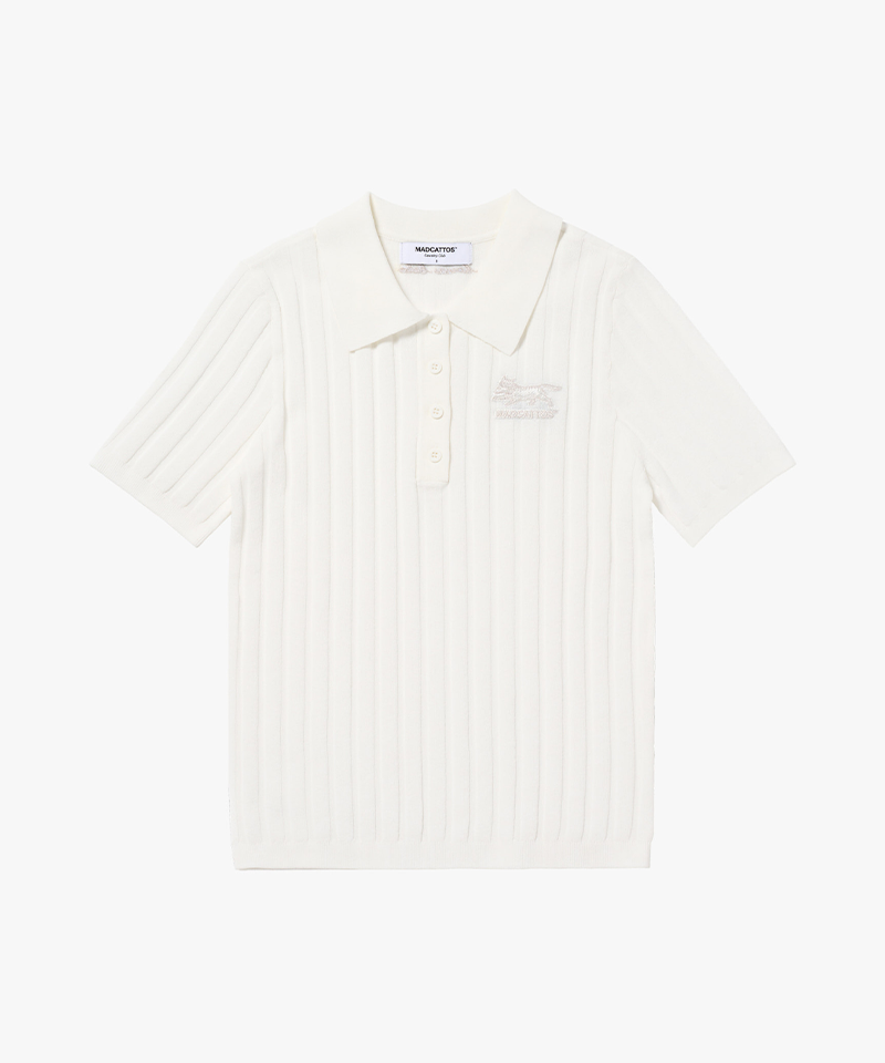 MCC Women's Rib-Knit Polo - Off White
