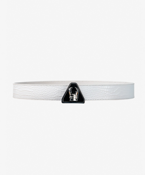 GFJ Golf Men's Trinity Triangle Belt - White
