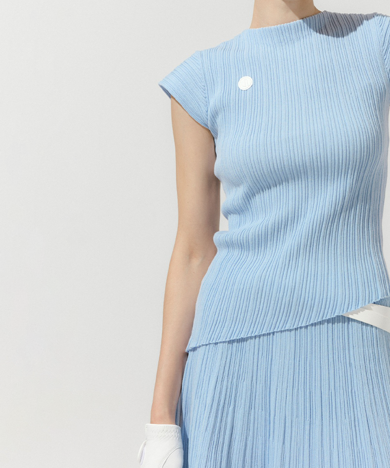 Anell Golf Miyake Cool Pleats Top - Blue