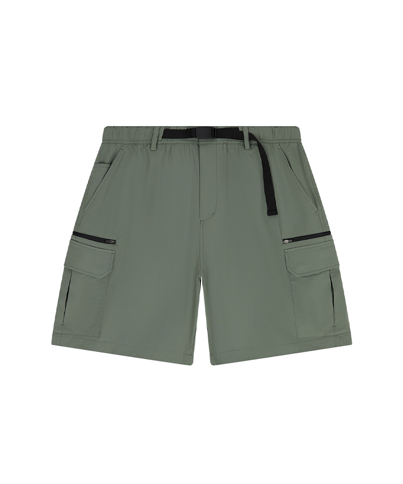 Jamie West Nylon Utility Cargo Shorts - Green